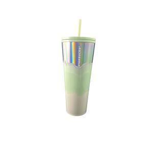 Starbucks 2021 Christmas Holiday Mint Green/White Venti 24 Oz. Cold Cup Tumbler